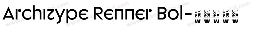 Architype Renner Bol字体转换